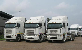 Fleet of trucks
