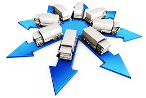 Trucks in all directions